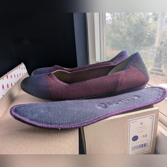 Rothy's Cabernet Stripe Ballet Flat 9.5 - Picture 3 of 8